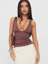 Sublime Ruched Top Brown